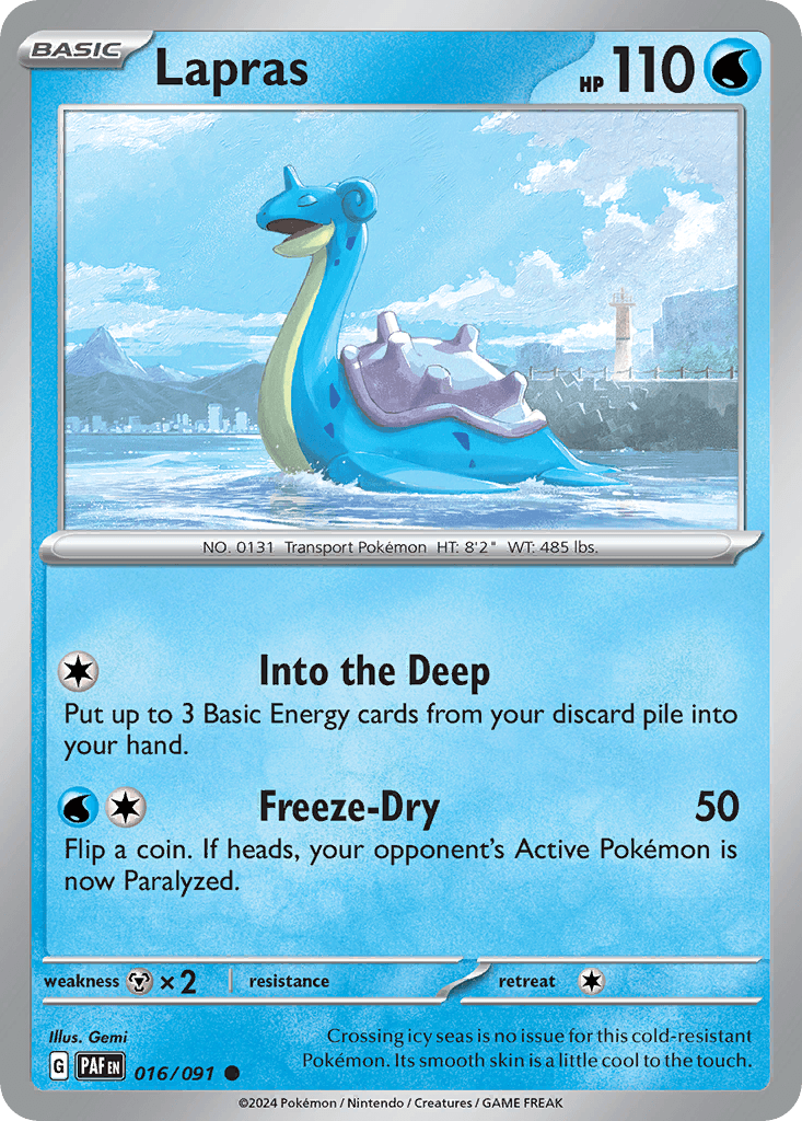 Lapras — Paldean Fates Pokemon card