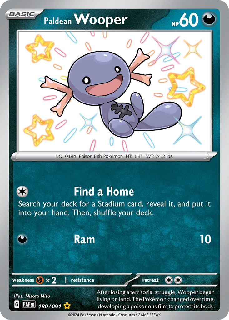 Paldean Wooper — Paldean Fates Pokemon card