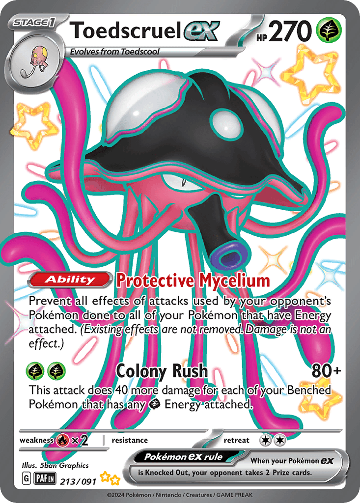 Toedscruel ex — Paldean Fates Pokemon card
