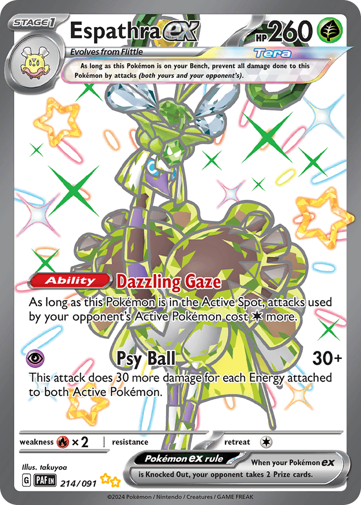 Espathra ex — Paldean Fates Pokemon card