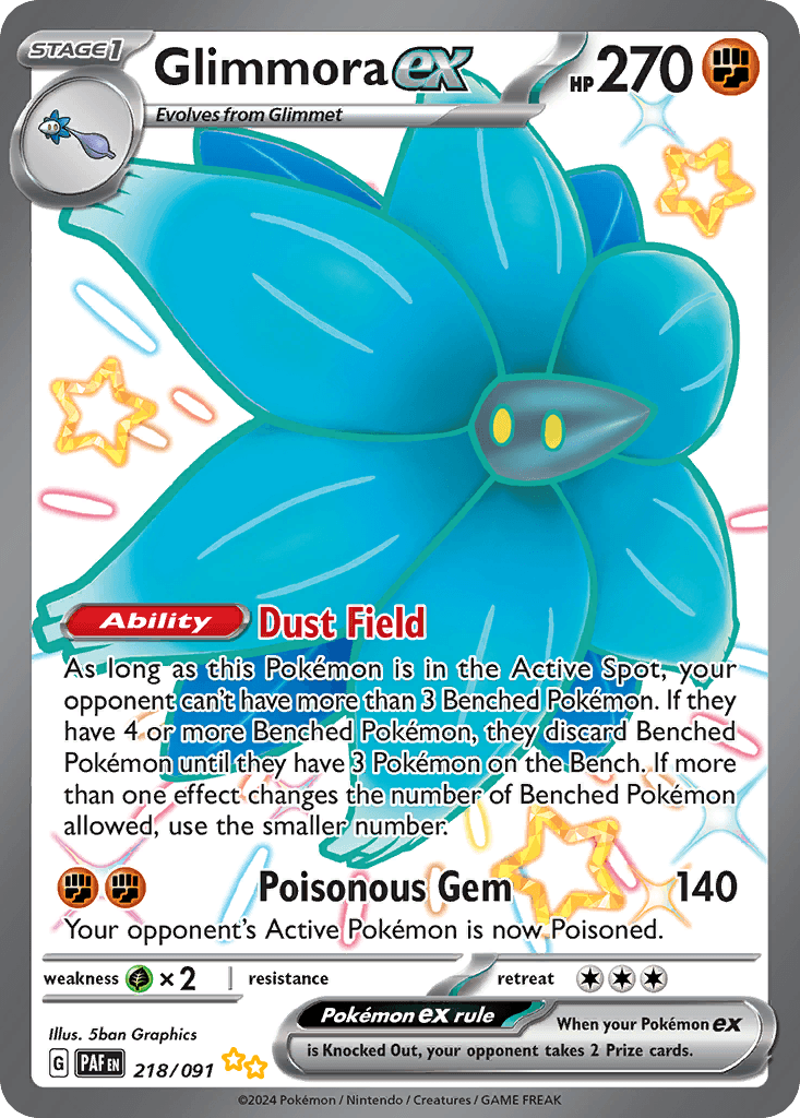 Glimmora ex — Paldean Fates Pokemon card