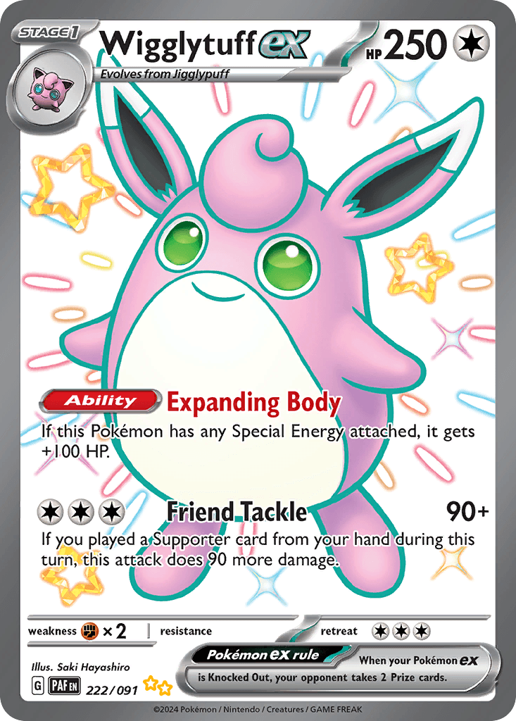 Wigglytuff ex — Paldean Fates Pokemon card