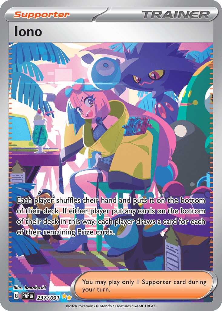 Iono — Paldean Fates Pokemon card