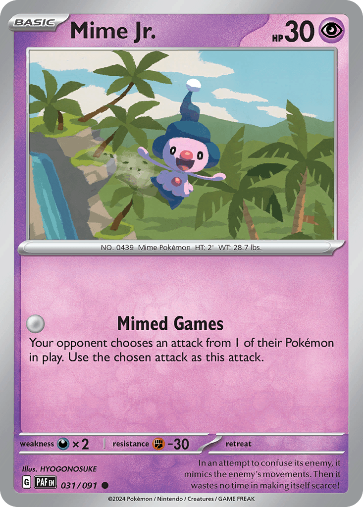 Mime Jr. — Paldean Fates Pokemon card