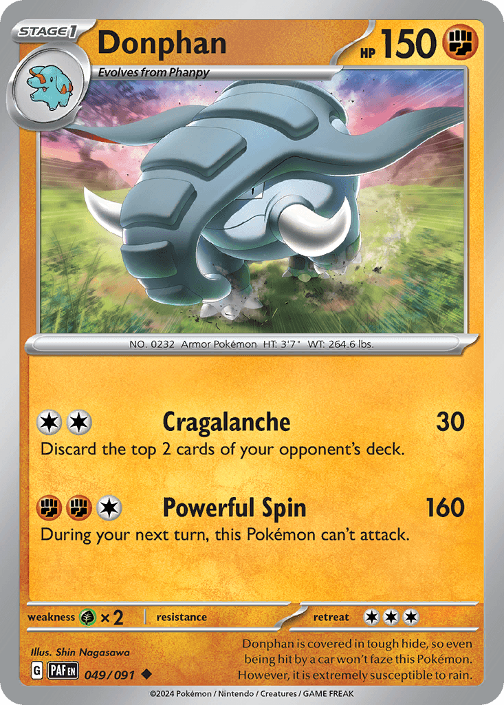 Donphan — Paldean Fates Pokemon card
