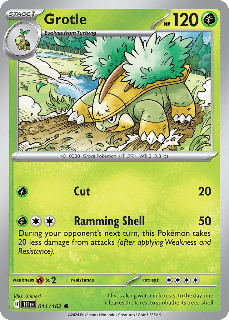 Grotle — Temporal Forces Pokemon card