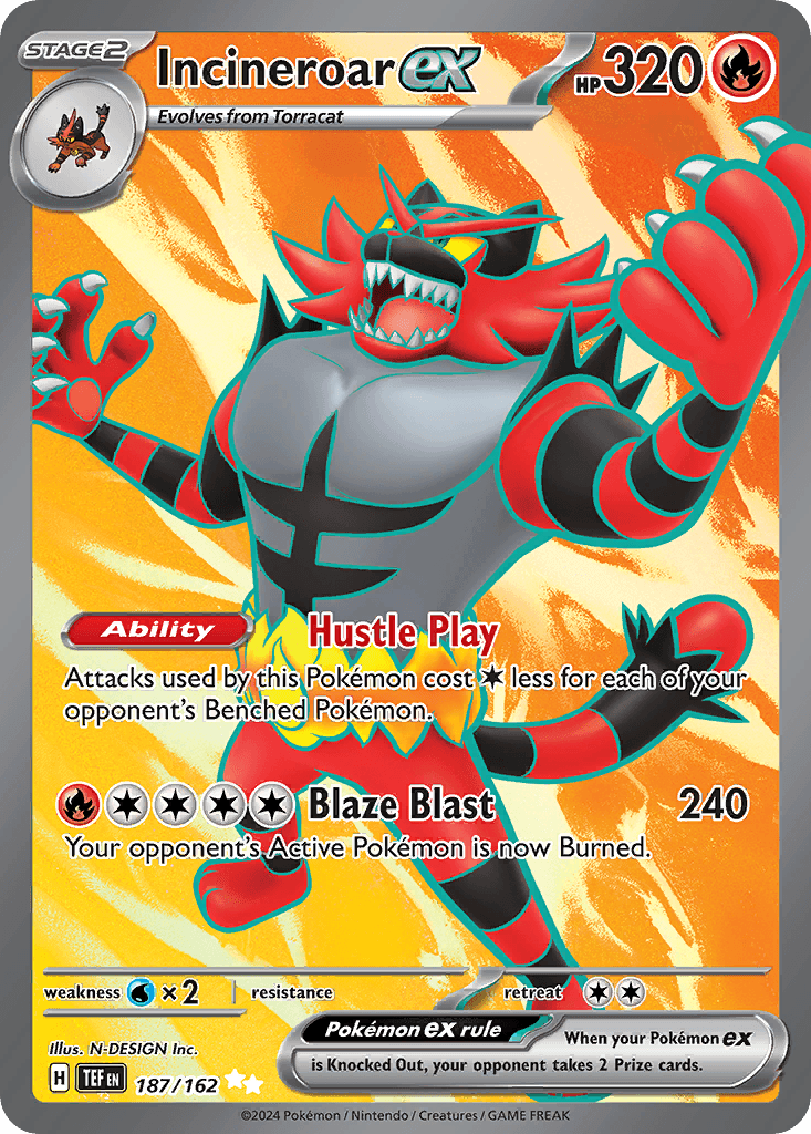 Incineroar ex — Temporal Forces Pokemon card