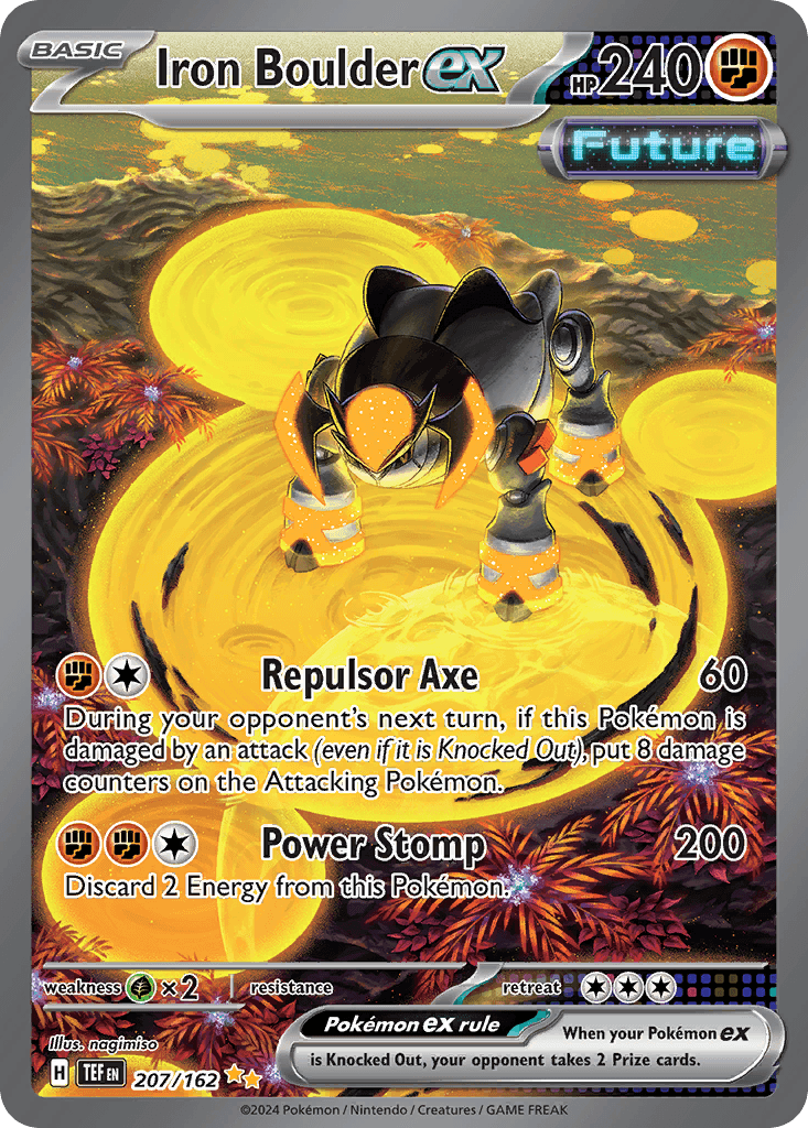 Iron Boulder ex — Temporal Forces Pokemon card