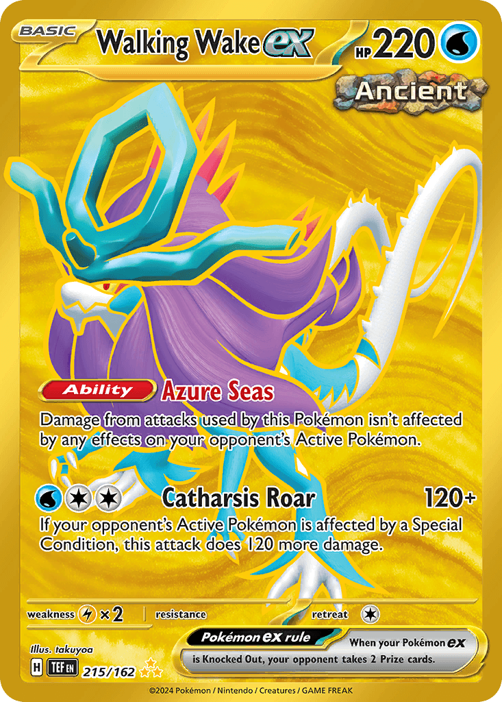 Walking Wake ex — Temporal Forces Pokemon card