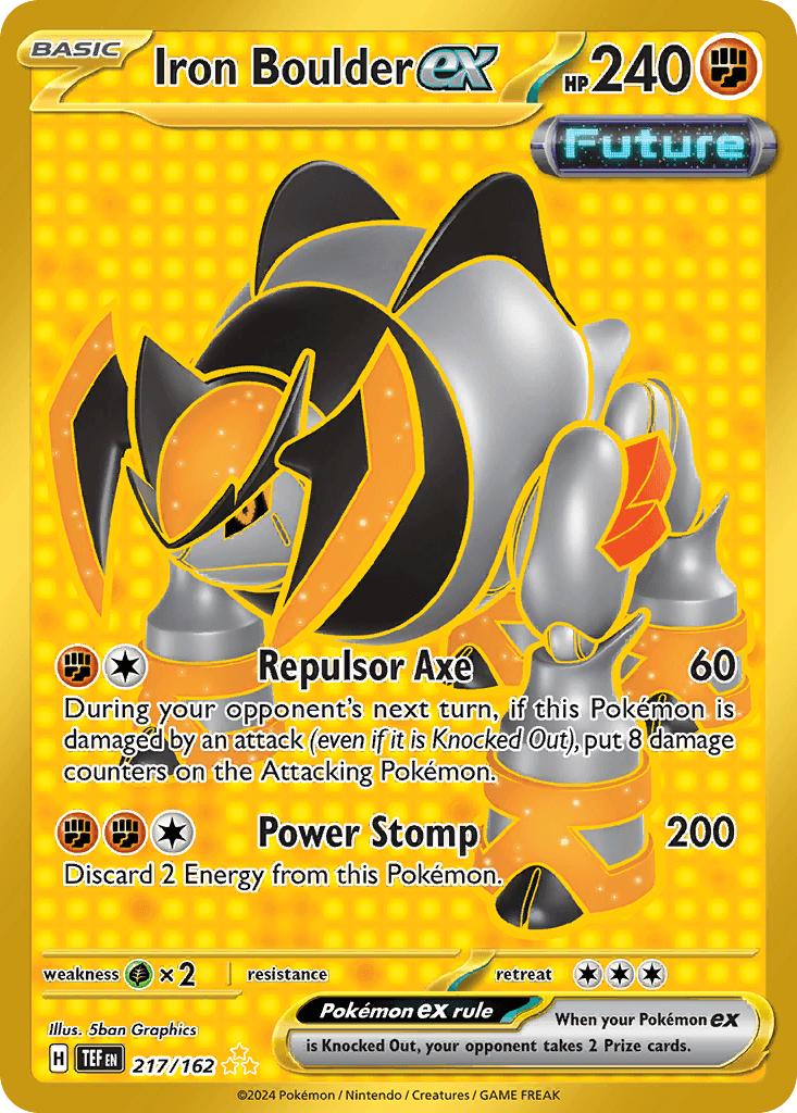 Iron Boulder ex — Temporal Forces Pokemon card