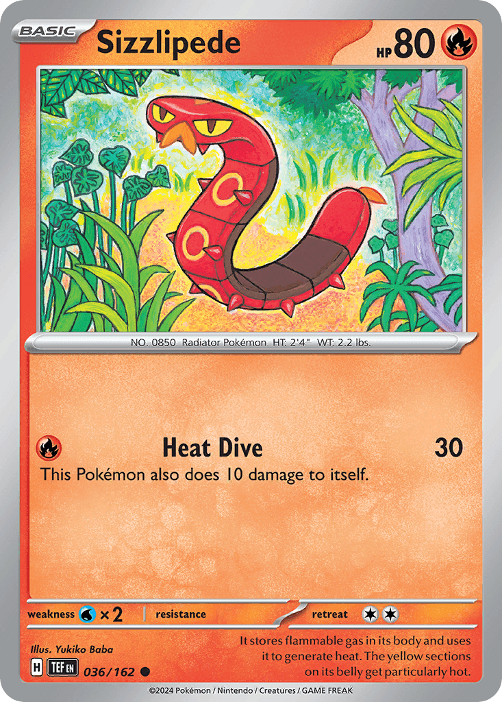 Sizzlipede — Temporal Forces Pokemon card