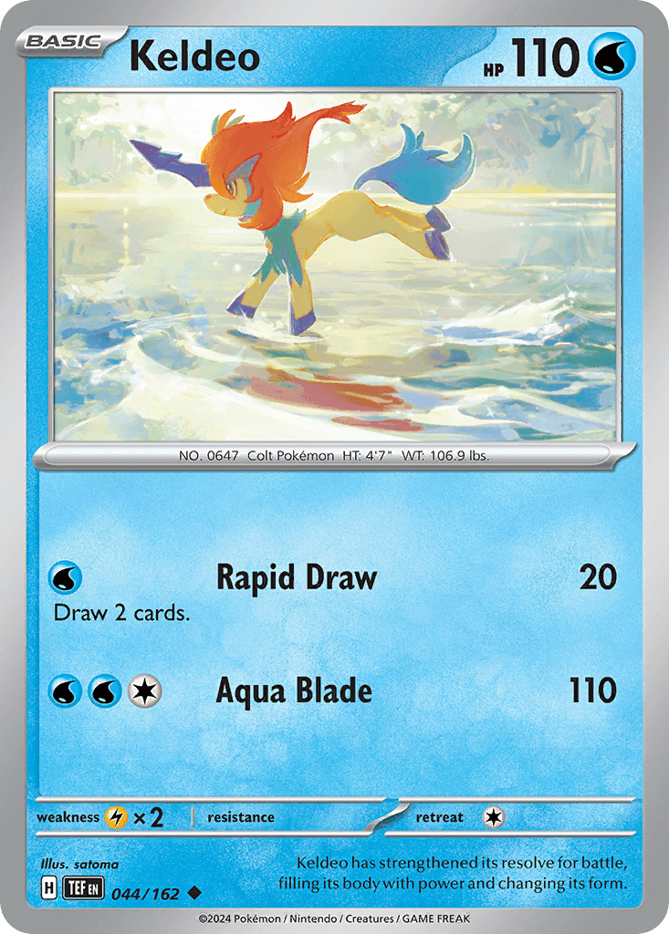 Keldeo — Temporal Forces Pokemon card
