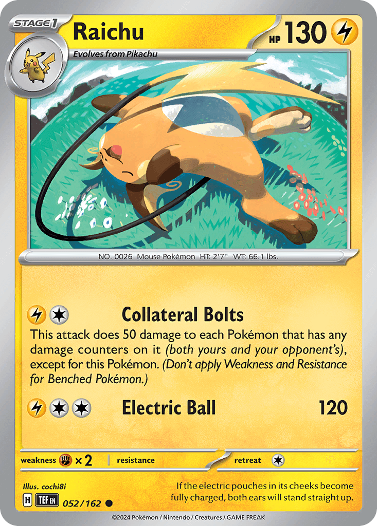 Raichu — Temporal Forces Pokemon card