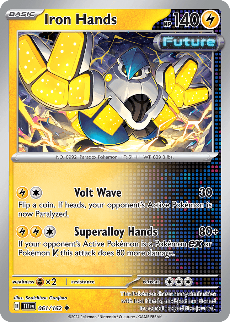 Iron Hands — Temporal Forces Pokemon card