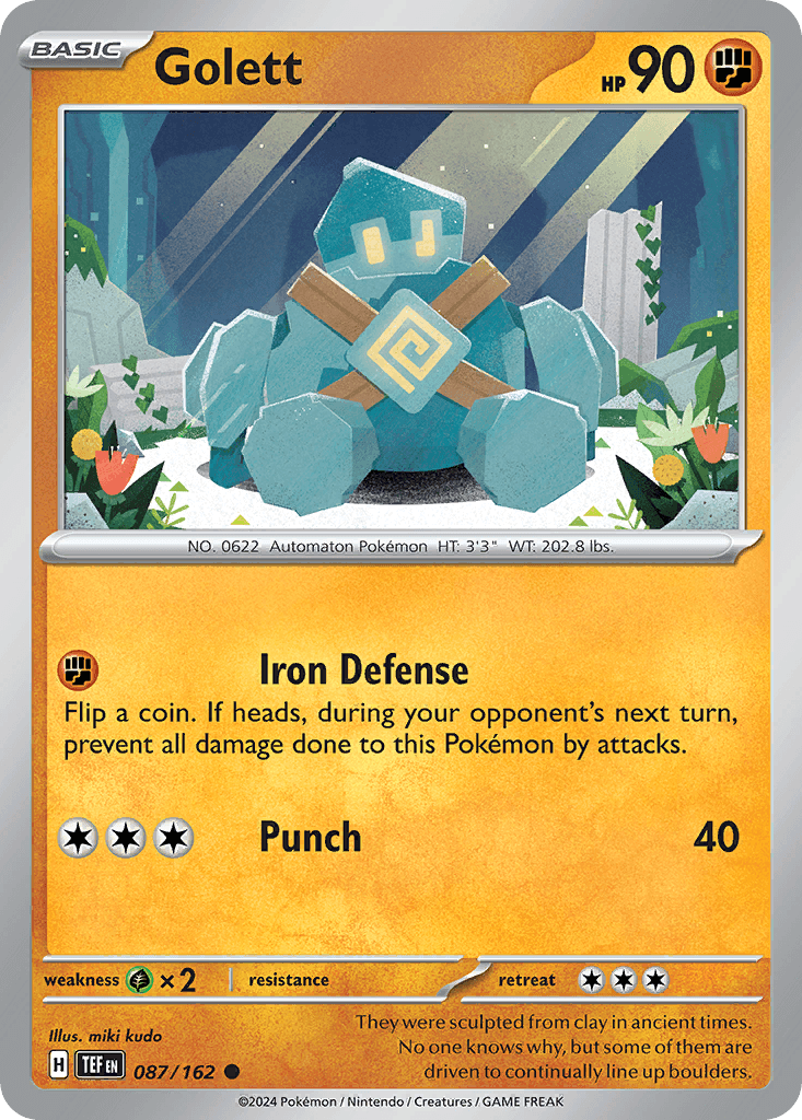 Golett — Temporal Forces Pokemon card