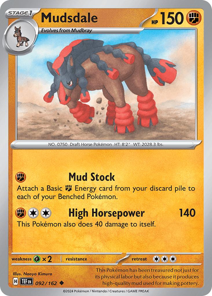 Mudsdale — Temporal Forces Pokemon card