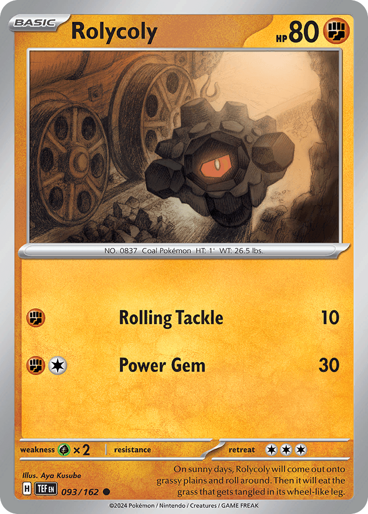 Rolycoly — Temporal Forces Pokemon card