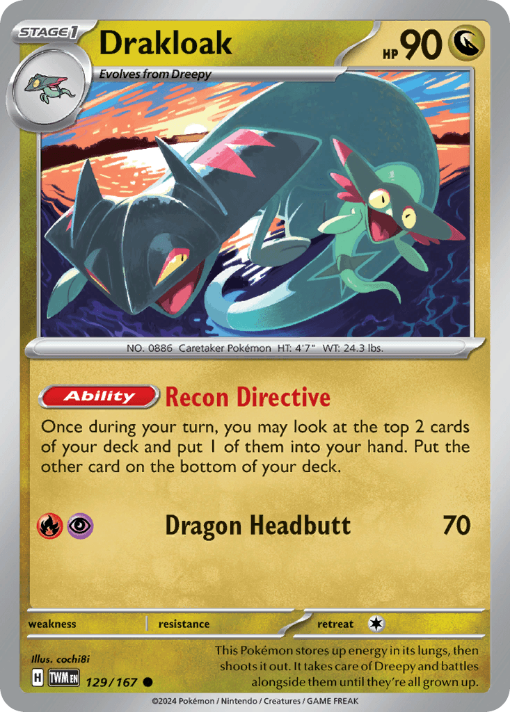 Drakloak — Twilight Masquerade Pokemon card