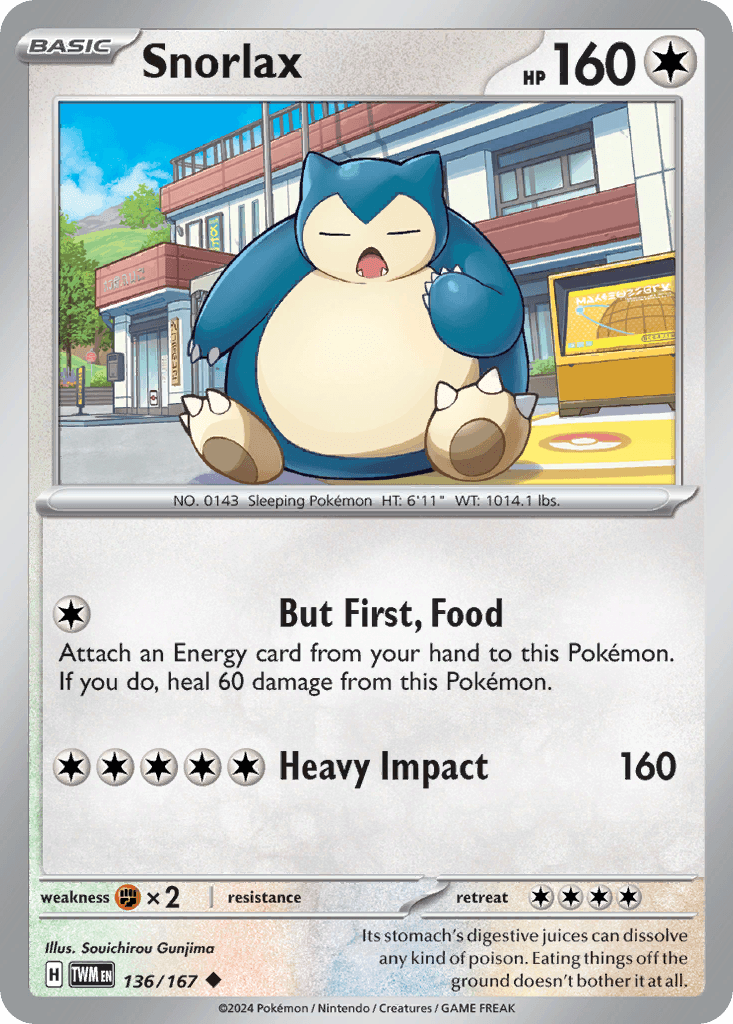 Snorlax — Twilight Masquerade Pokemon card