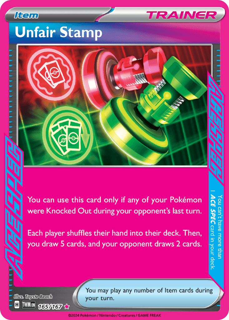 Unfair Stamp — Twilight Masquerade Pokemon card