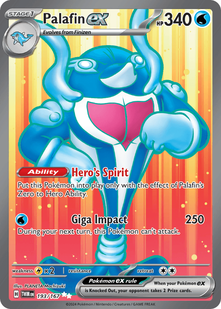 Palafin ex — Twilight Masquerade Pokemon card
