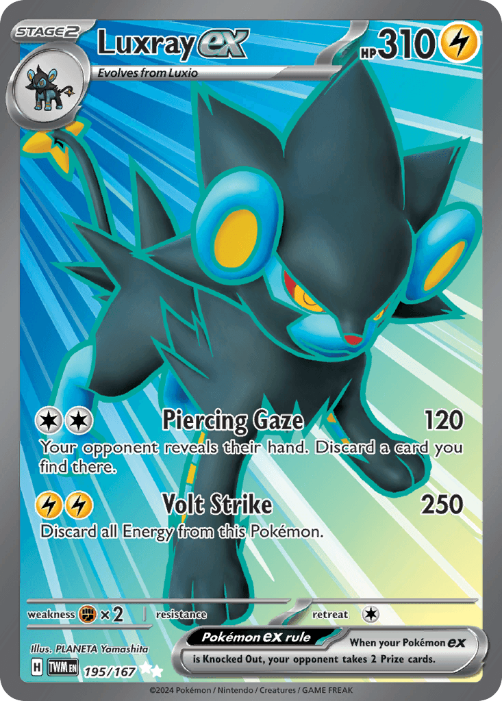 Luxray ex — Twilight Masquerade Pokemon card