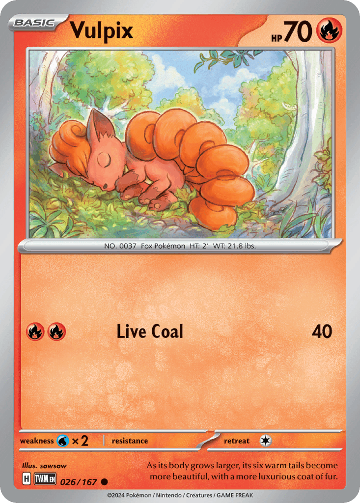 Vulpix — Twilight Masquerade Pokemon card