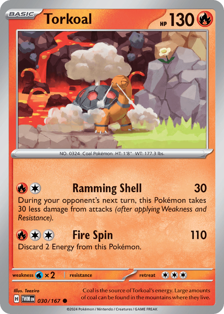 Torkoal — Twilight Masquerade Pokemon card