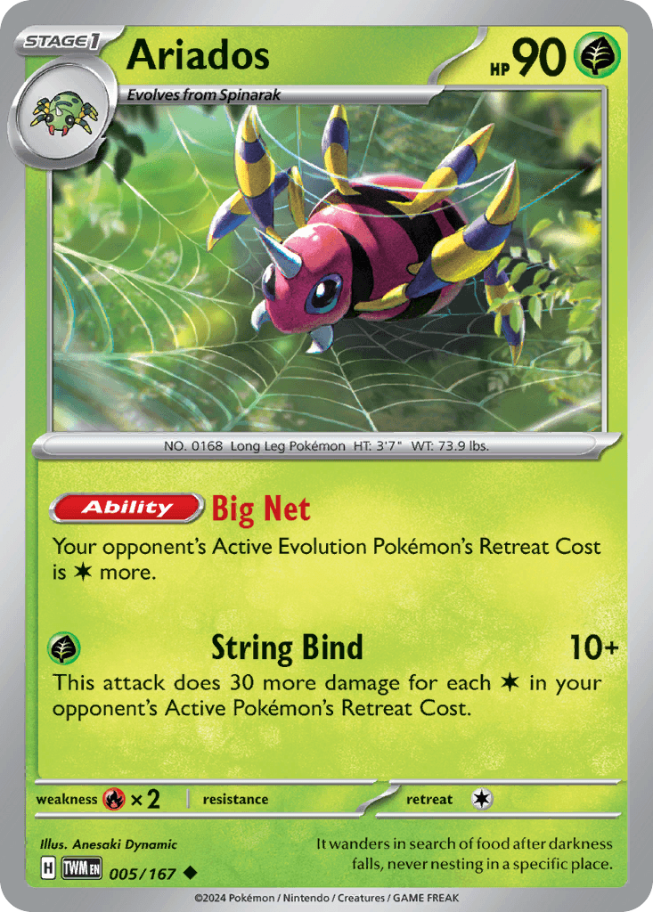 Ariados — Twilight Masquerade Pokemon card