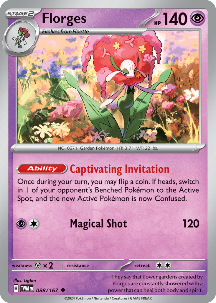 Florges — Twilight Masquerade Pokemon card