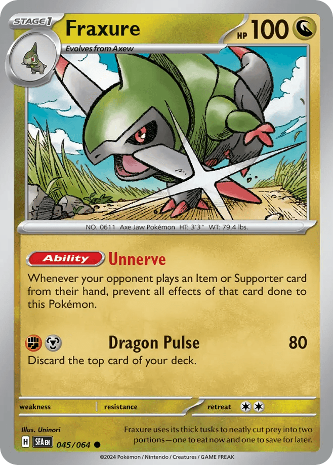 Fraxure — Shrouded Fable Pokemon card
