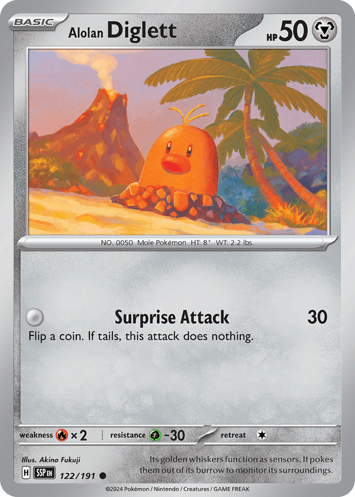 Alolan Diglett — Surging Sparks Pokemon card