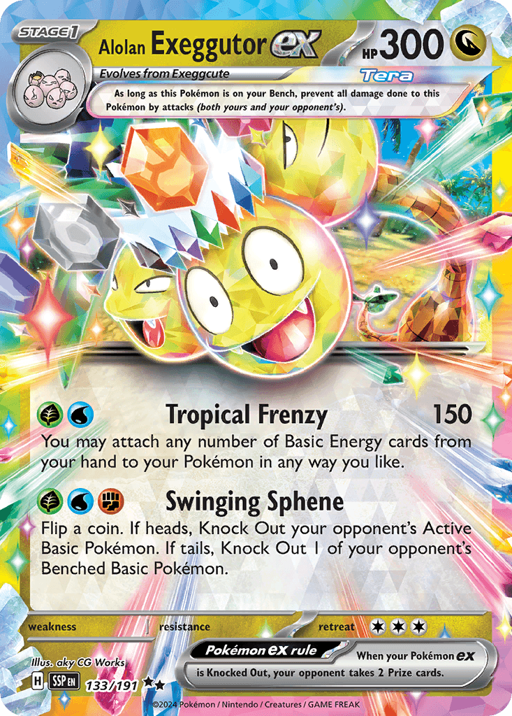 Alolan Exeggutor ex — Surging Sparks Pokemon card