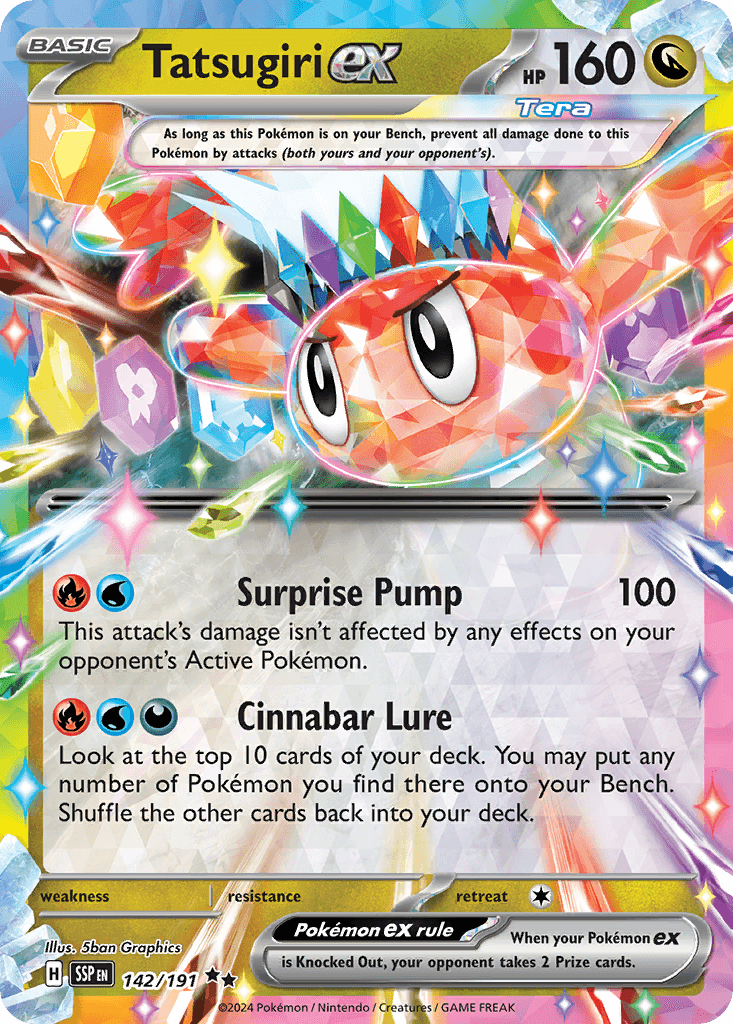 Tatsugiri ex — Surging Sparks Pokemon card