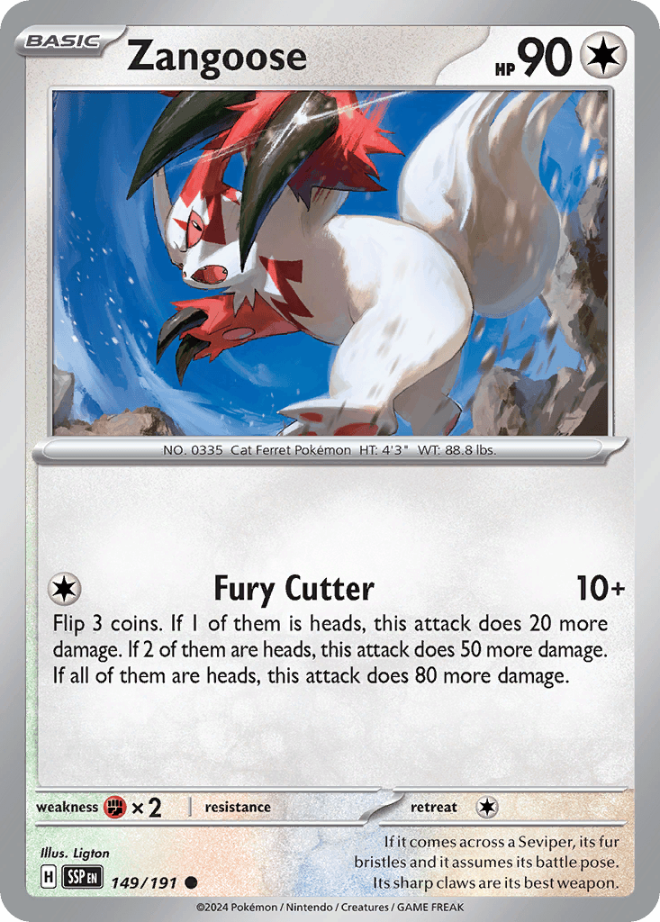 Zangoose — Surging Sparks Pokemon card