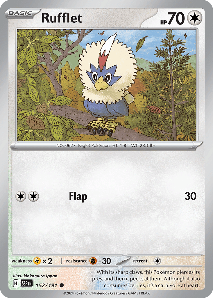 Rufflet — Surging Sparks Pokemon card