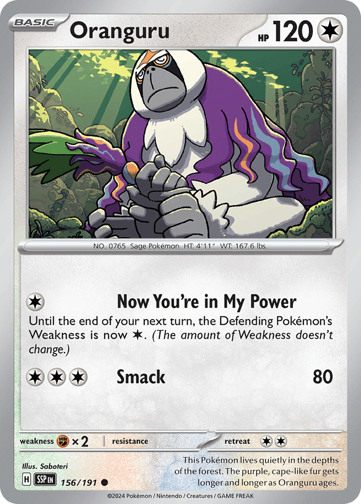 Oranguru — Surging Sparks Pokemon card