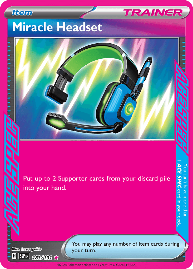 Miracle Headset — Surging Sparks Pokemon card