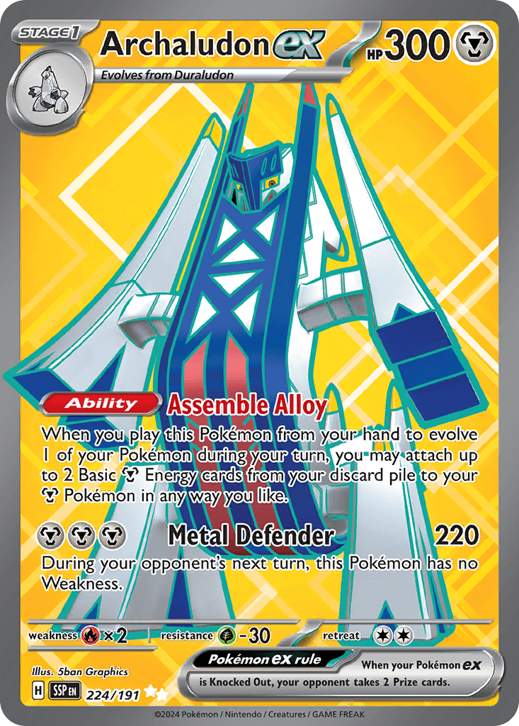 Archaludon ex — Surging Sparks Pokemon card