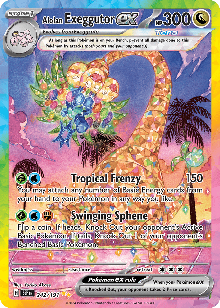 Alolan Exeggutor ex — Surging Sparks Pokemon card