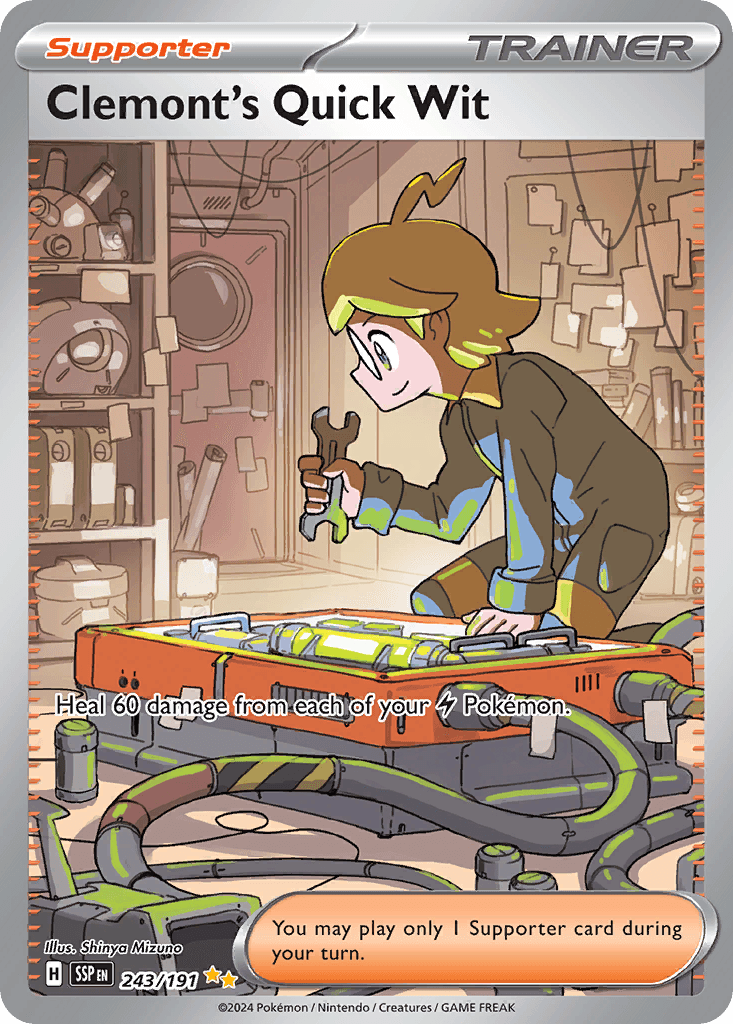 Clemont's Quick Wit — Surging Sparks Pokemon card