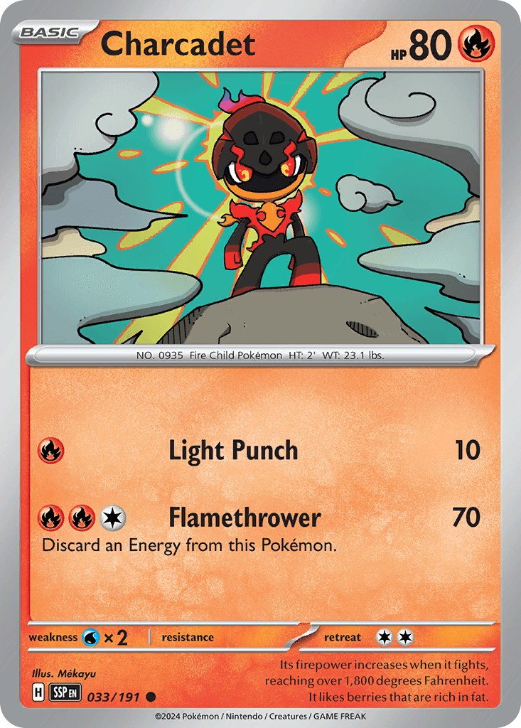 Charcadet — Surging Sparks Pokemon card