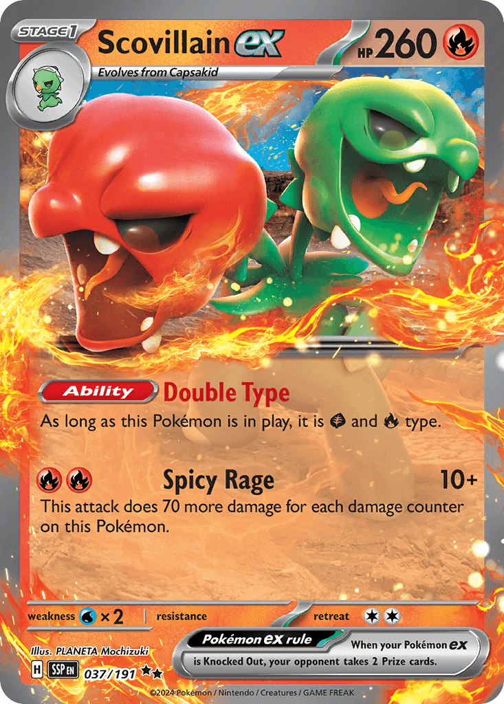 Scovillain ex — Surging Sparks Pokemon card