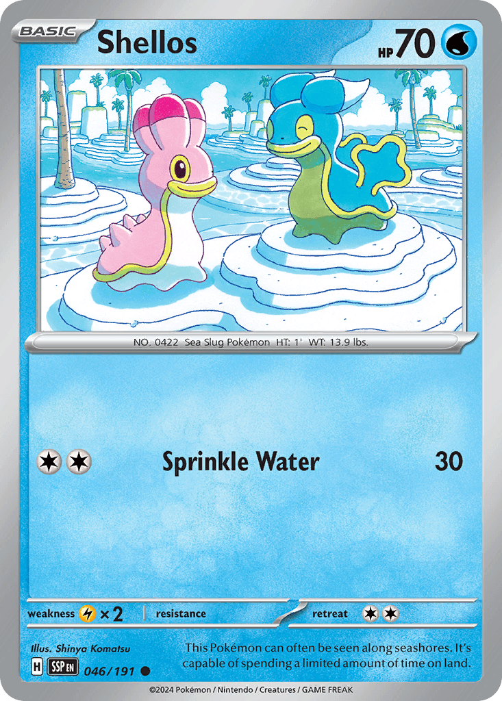 Shellos — Surging Sparks Pokemon card