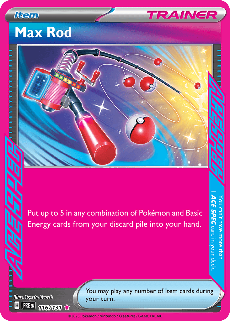 Max Rod — Prismatic Evolutions Pokemon card