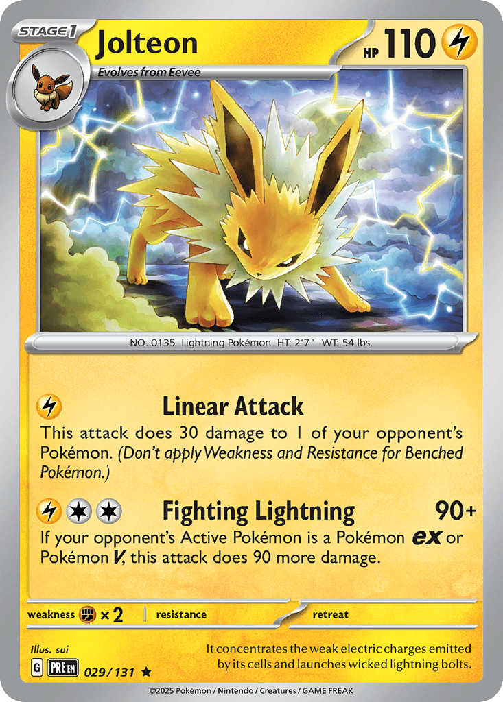 Jolteon — Prismatic Evolutions Pokemon card