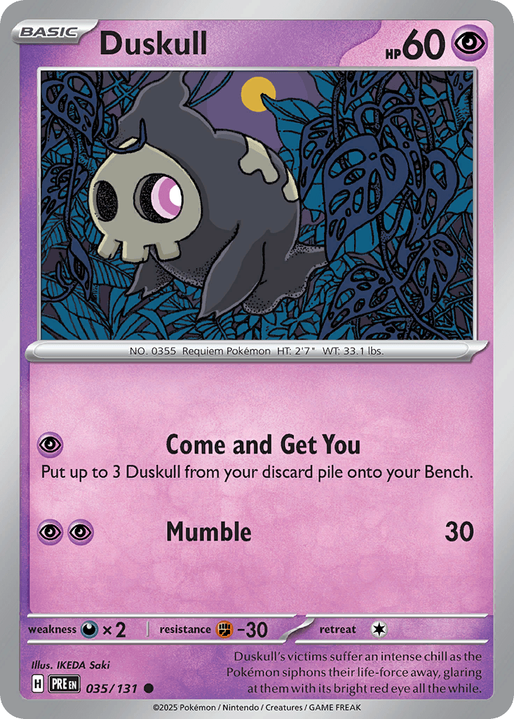 Duskull — Prismatic Evolutions Pokemon card