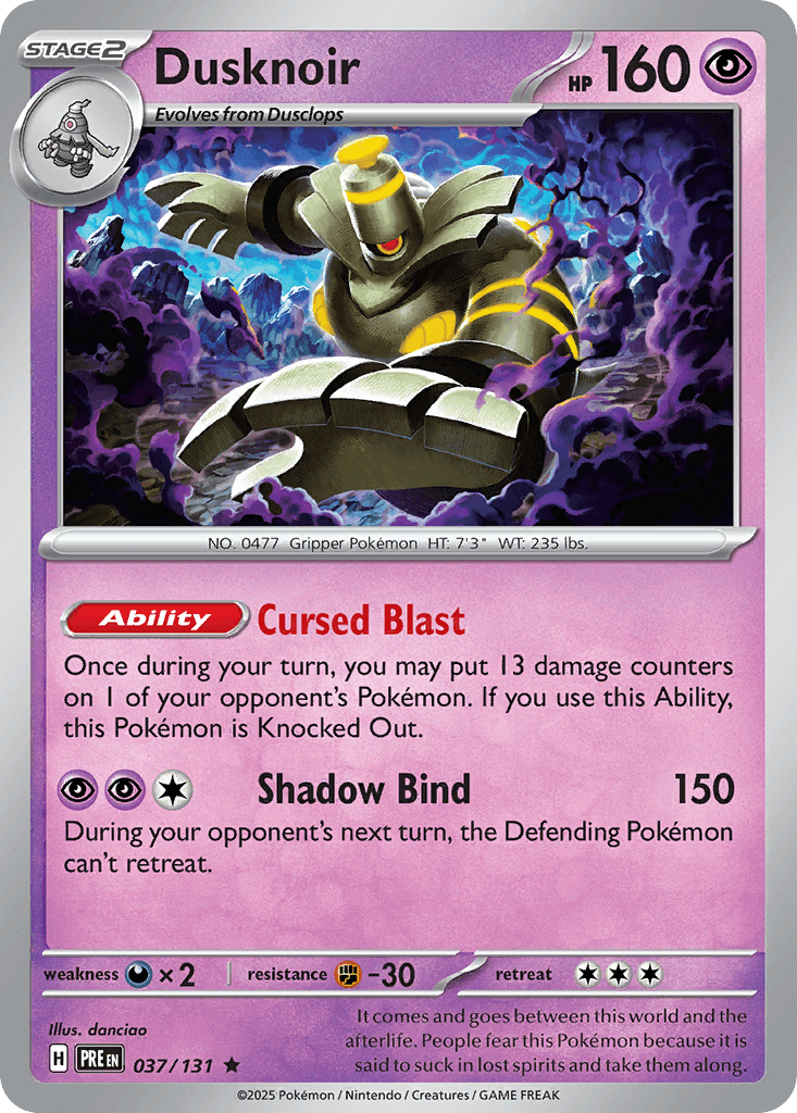 Dusknoir — Prismatic Evolutions Pokemon card