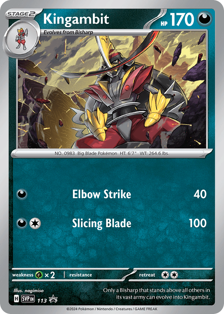 Kingambit — Scarlet & Violet Black Star Promos Pokemon card