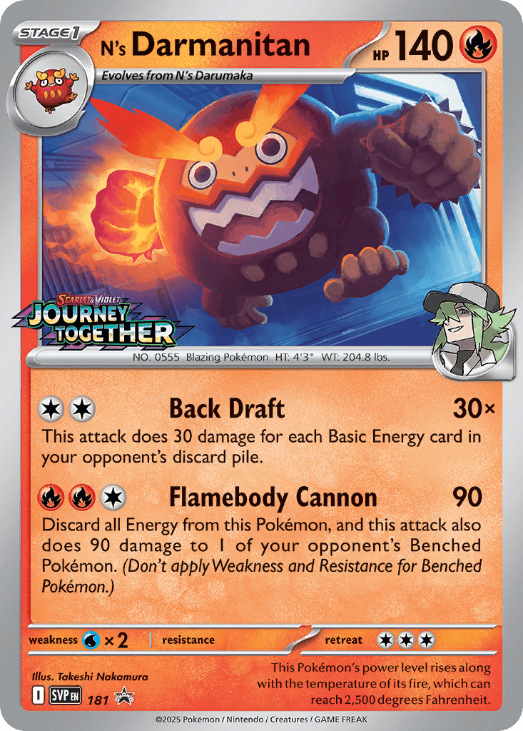 N's Darmanitan — Scarlet & Violet Black Star Promos Pokemon card